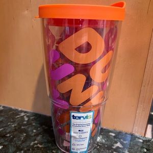 Brand New Dunkin 2019 Travel Mug/ Tervis Tumbler 24oz Orange Made in USA 2019